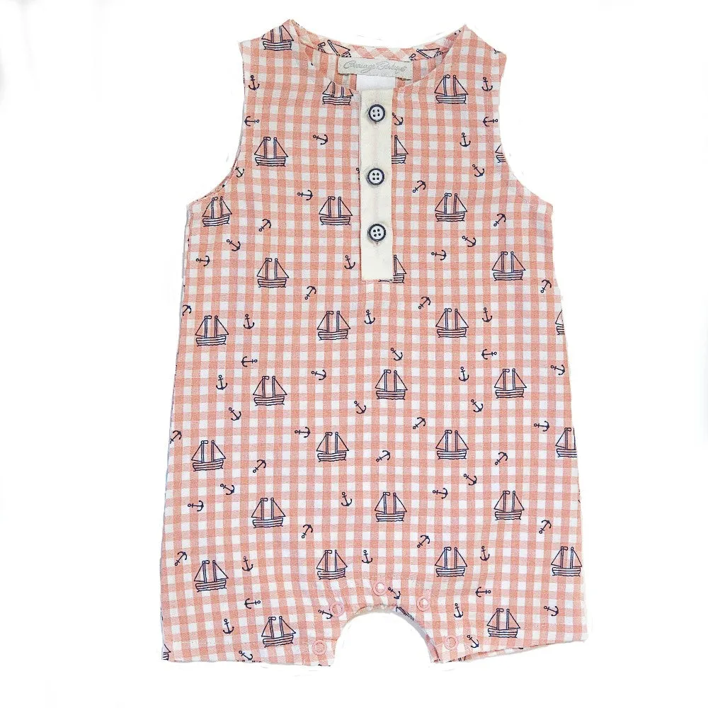 Nautical Boats Baby Boy Romper
