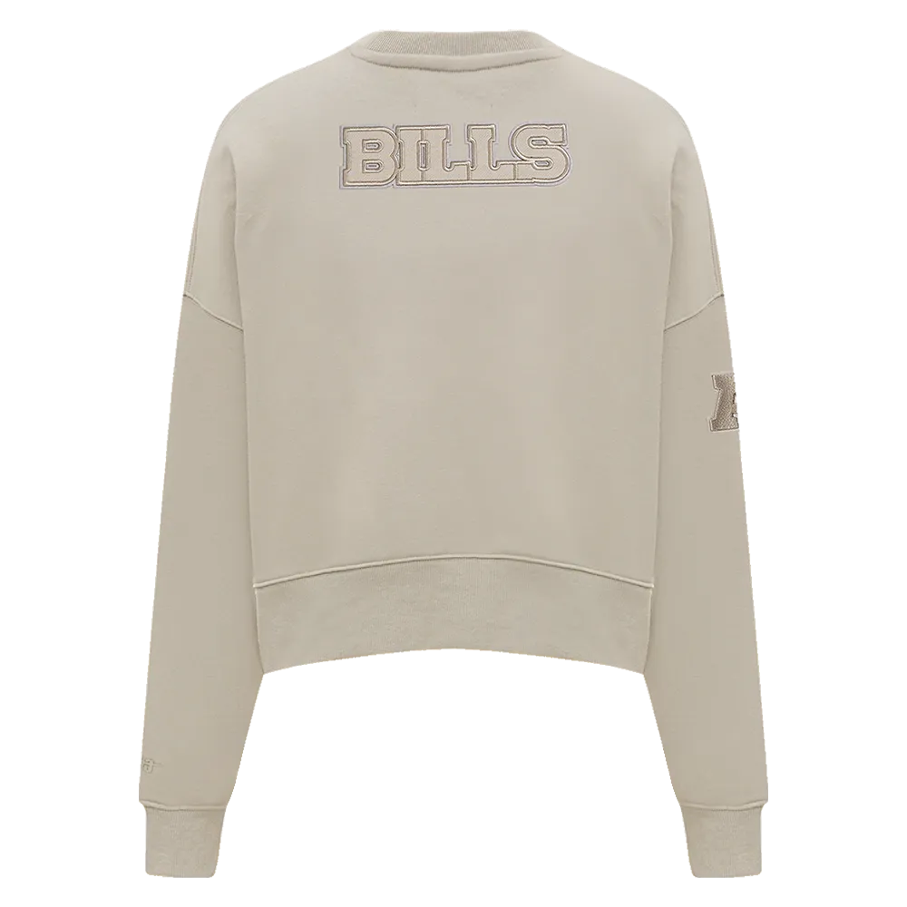 NFL BUFFALO BILLS NEUTRAL WOMEN'S CREWNECK (TAUPE)