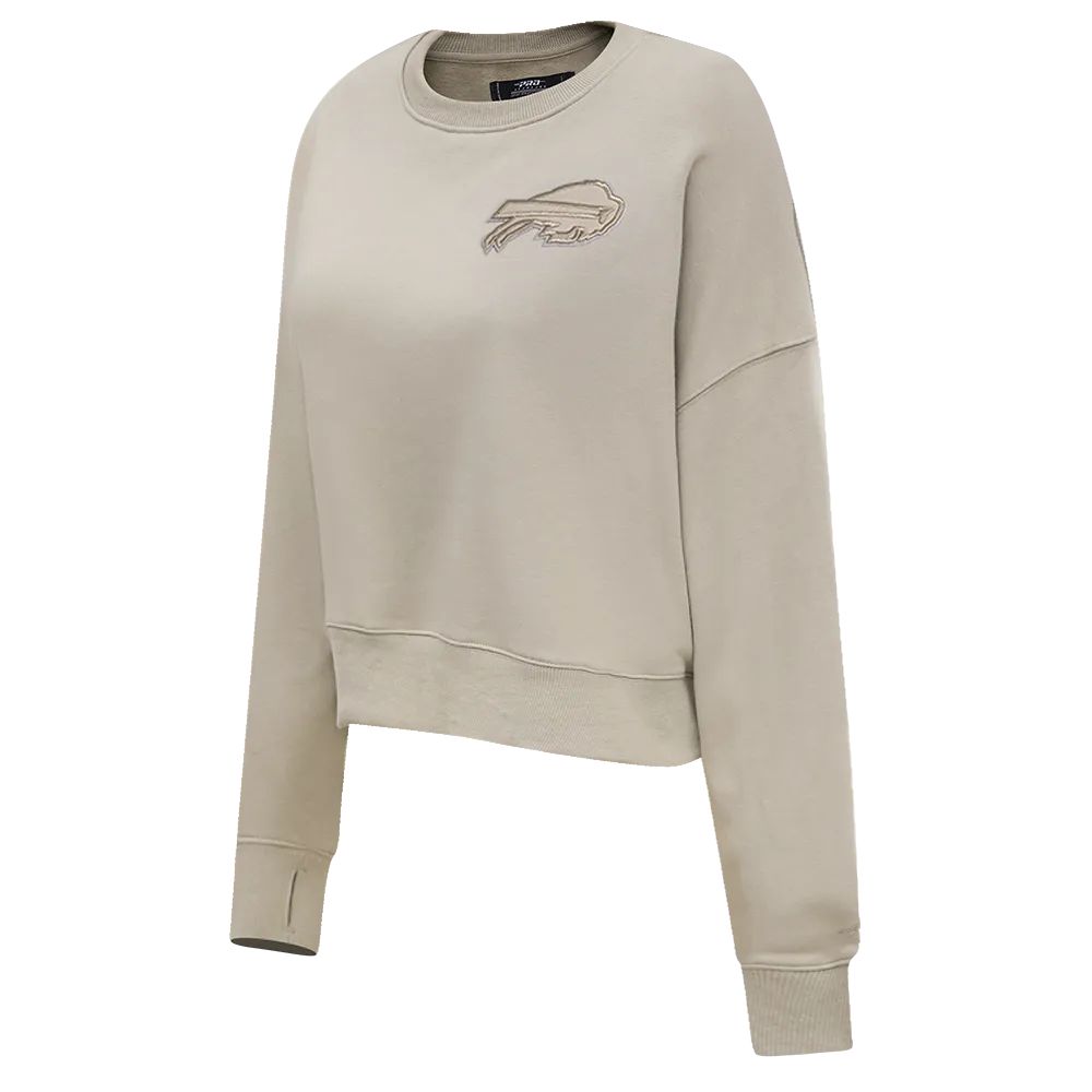 NFL BUFFALO BILLS NEUTRAL WOMEN'S CREWNECK (TAUPE)