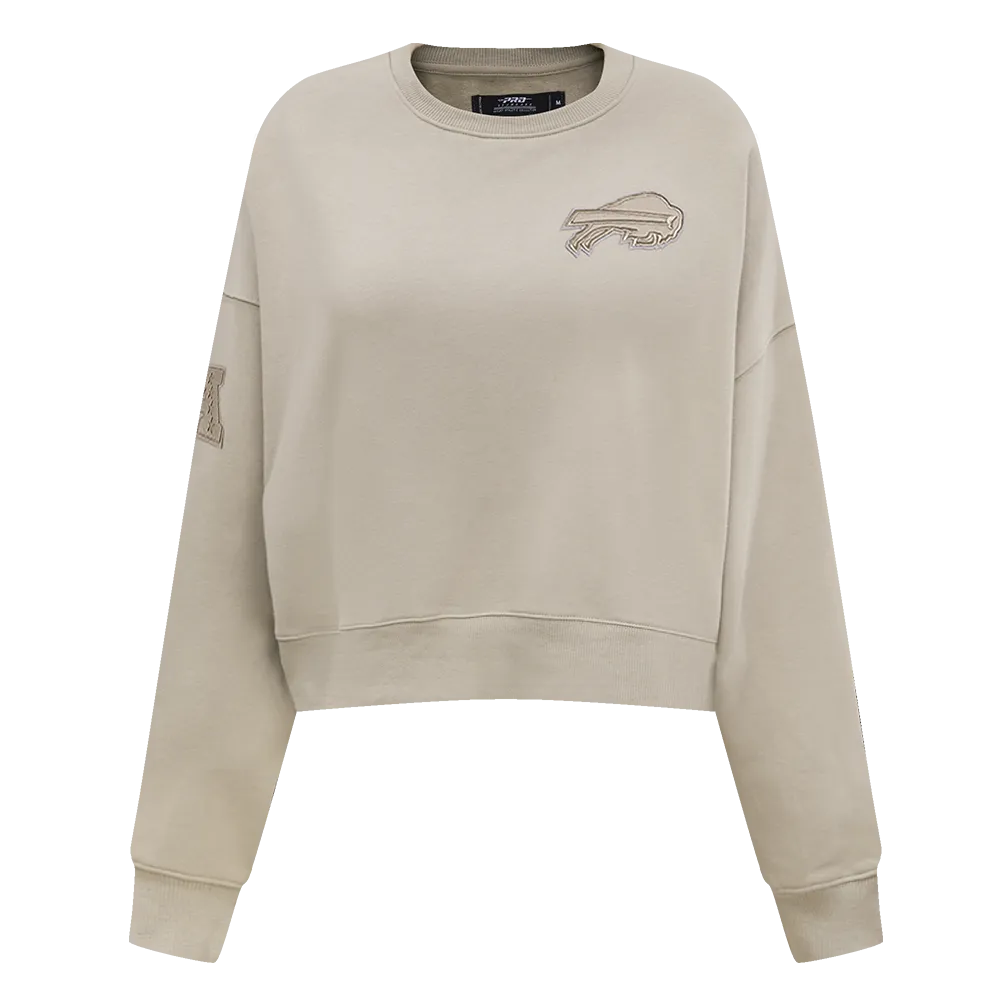 NFL BUFFALO BILLS NEUTRAL WOMEN'S CREWNECK (TAUPE)