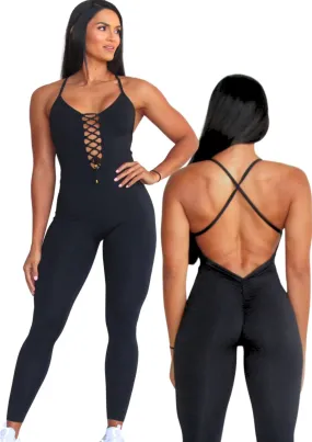 Noir Heartbreaker Jumpsuit Long - Black