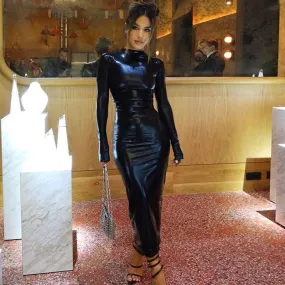 Obsessed with Me Faux Leather Dress