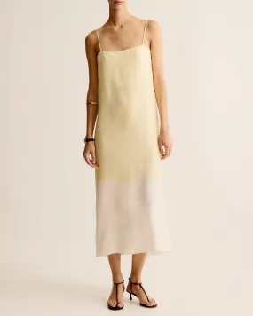 Optimista Silk Bias Dress | Lemon Citrus