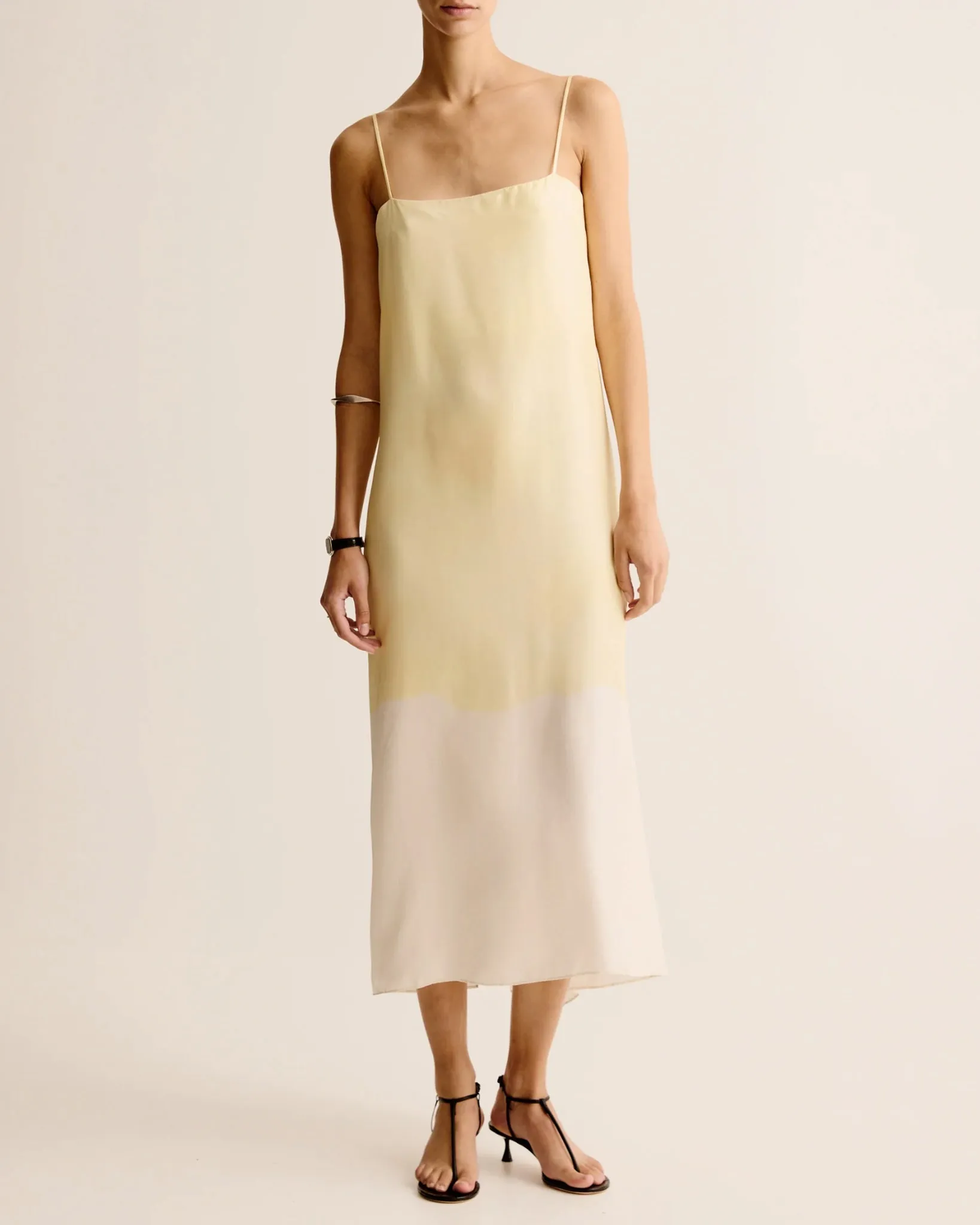 Optimista Silk Bias Dress | Lemon Citrus