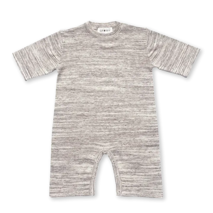 Organic Knitted 3/4 Jumpsuit - Wheat