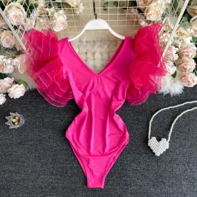 Organza Butterfly Sleeve Bodysuit