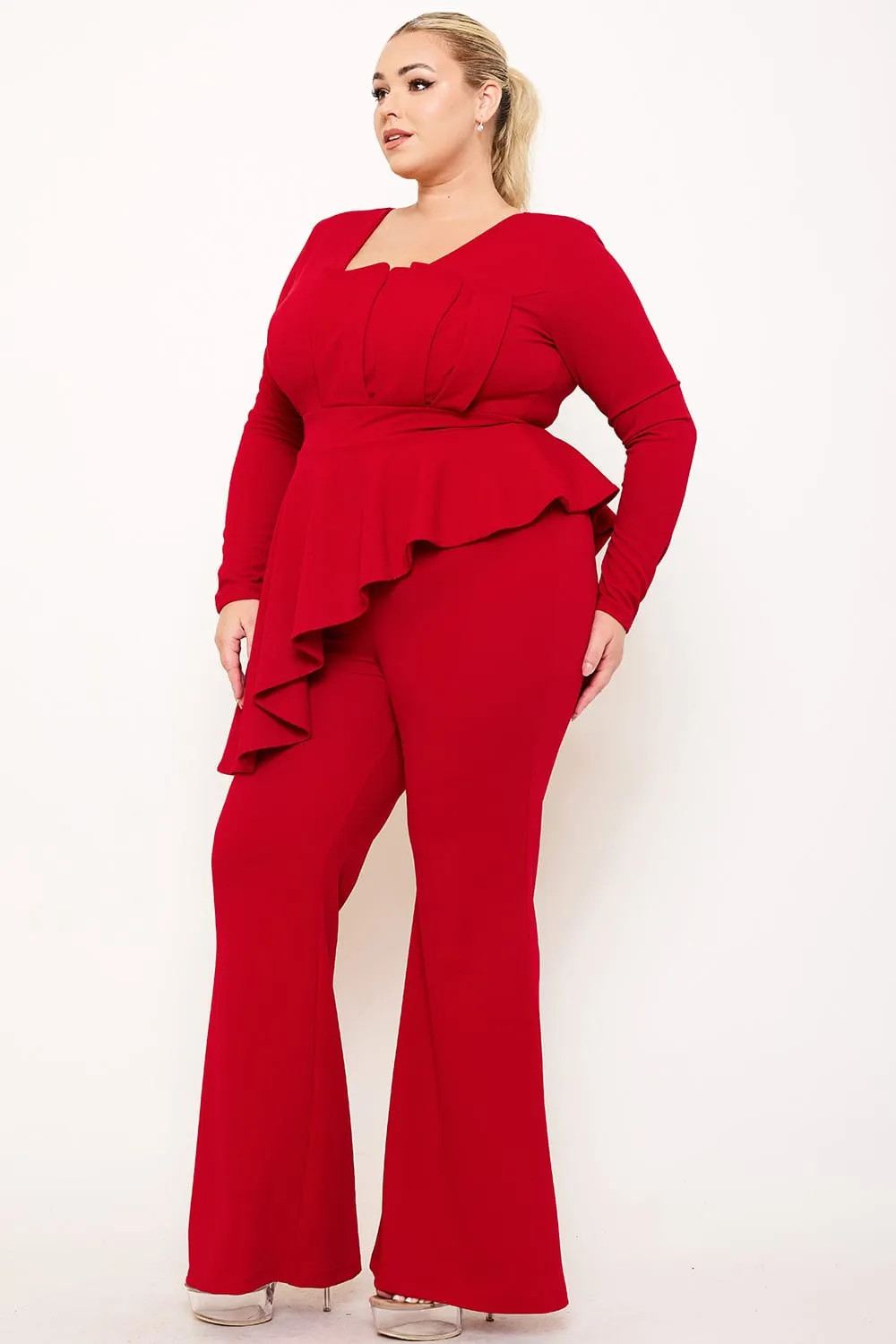 PEPLUM TOP JUMPSUIT