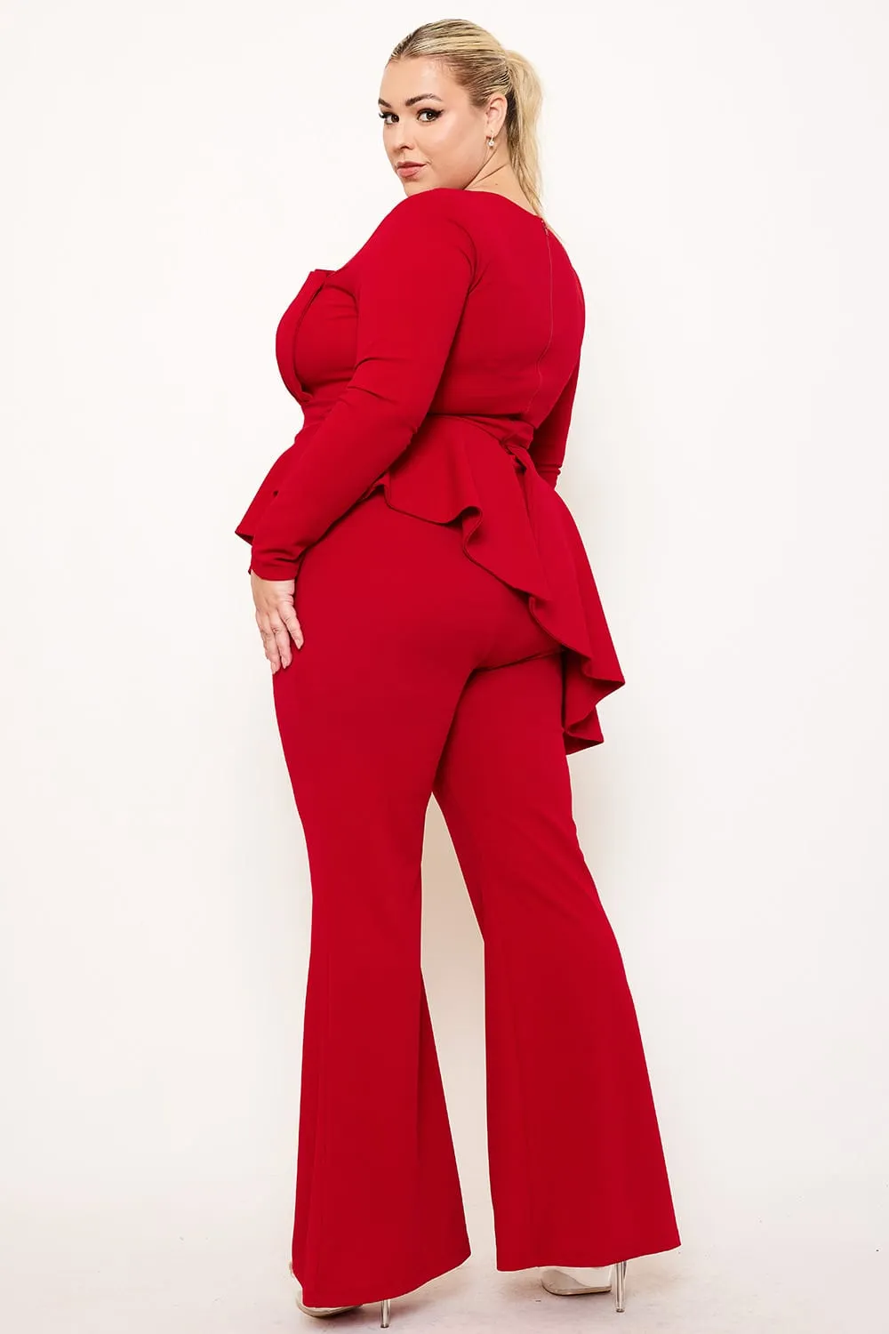 PEPLUM TOP JUMPSUIT