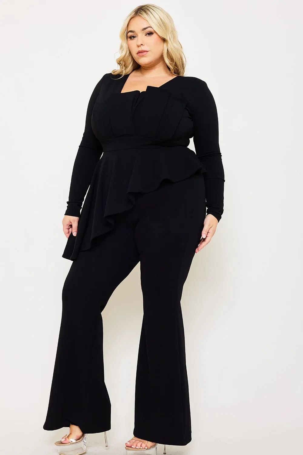 PEPLUM TOP JUMPSUIT