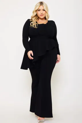 PEPLUM TOP JUMPSUIT