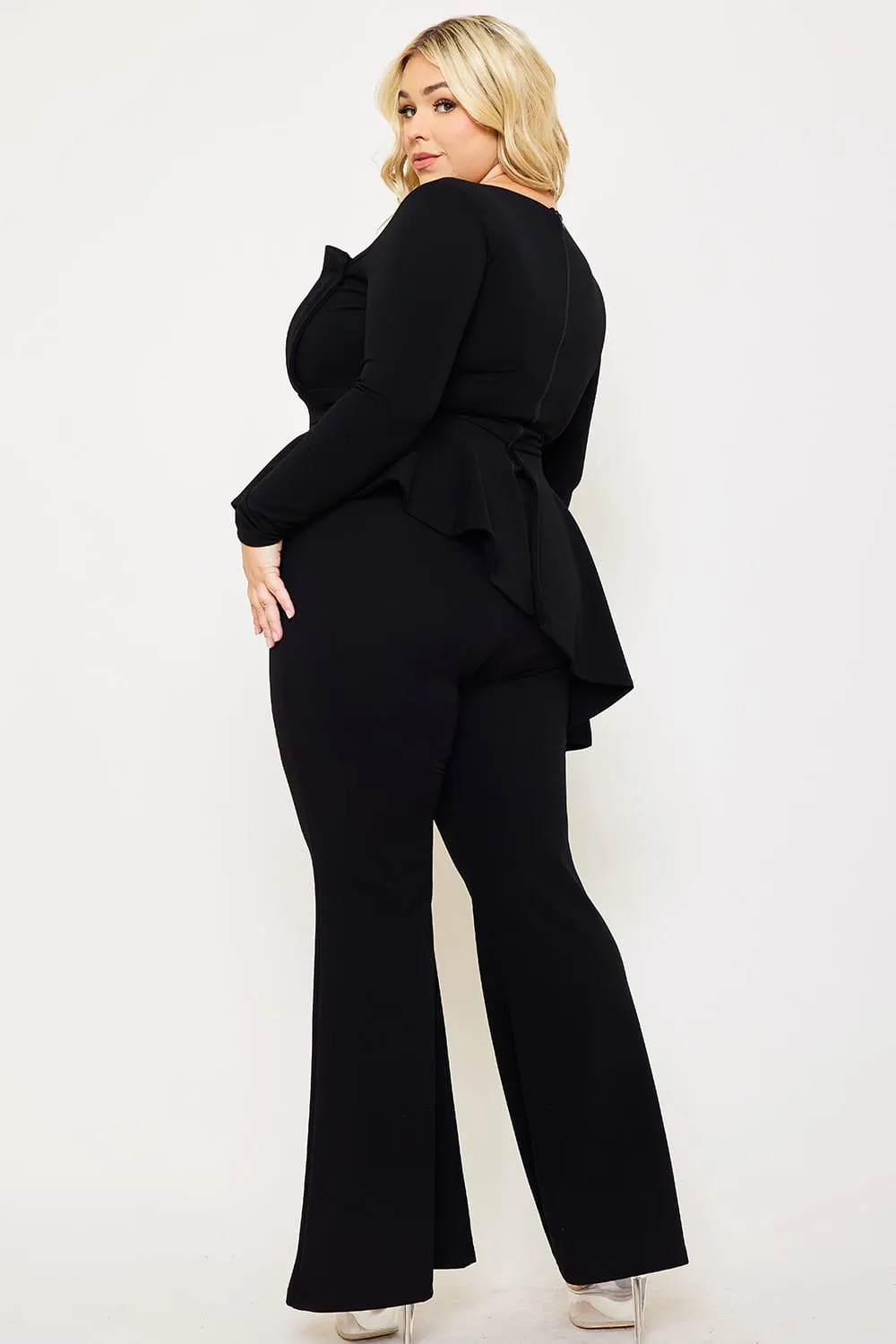 PEPLUM TOP JUMPSUIT