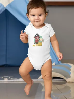 Pirate Dog With A Treasure Map Bodysuit -Image by Shutterstock