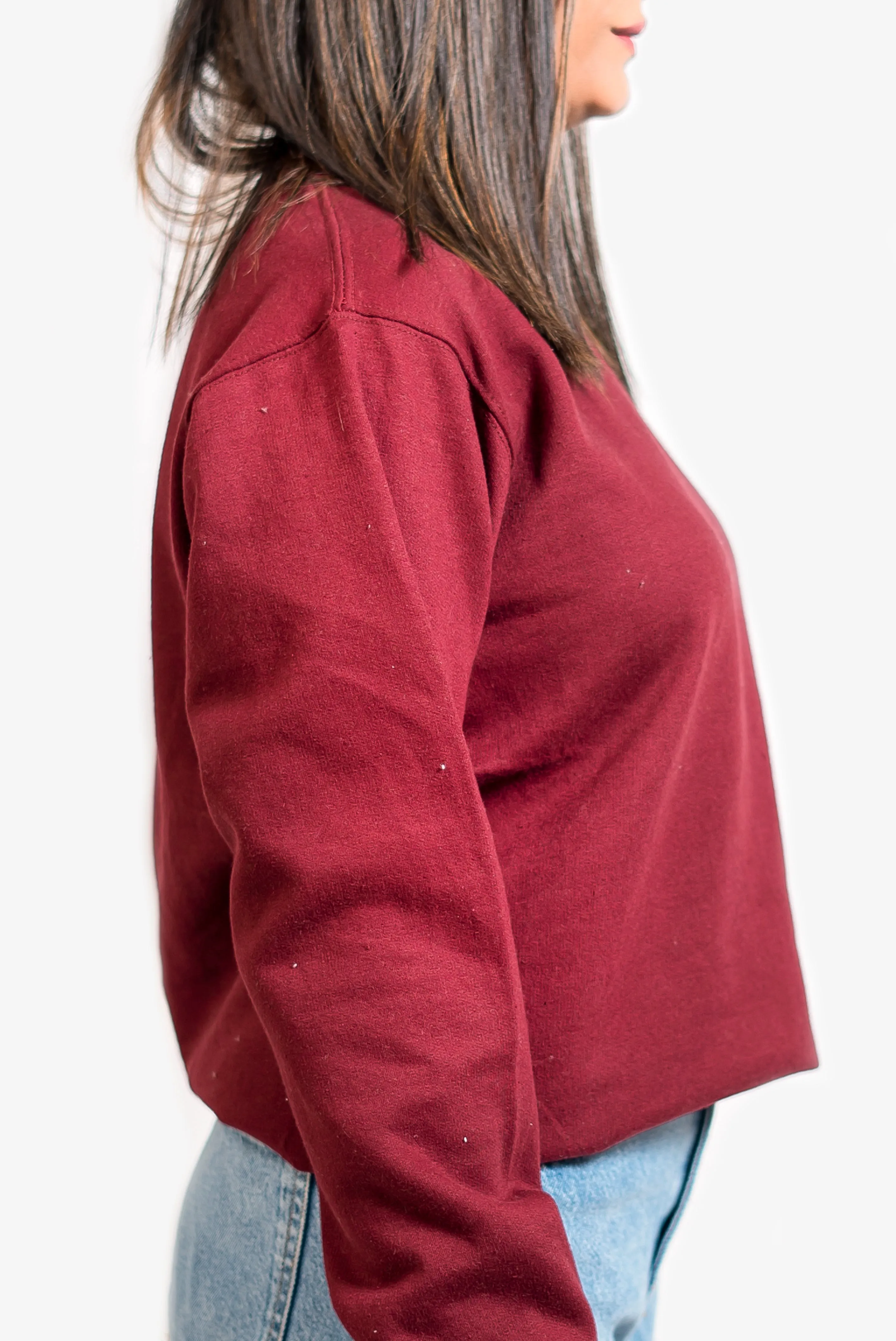 Plain Burgundy Sweatshirt // Women