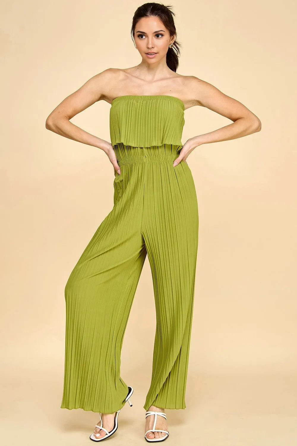 Pleated, Folded Jumpsuit
