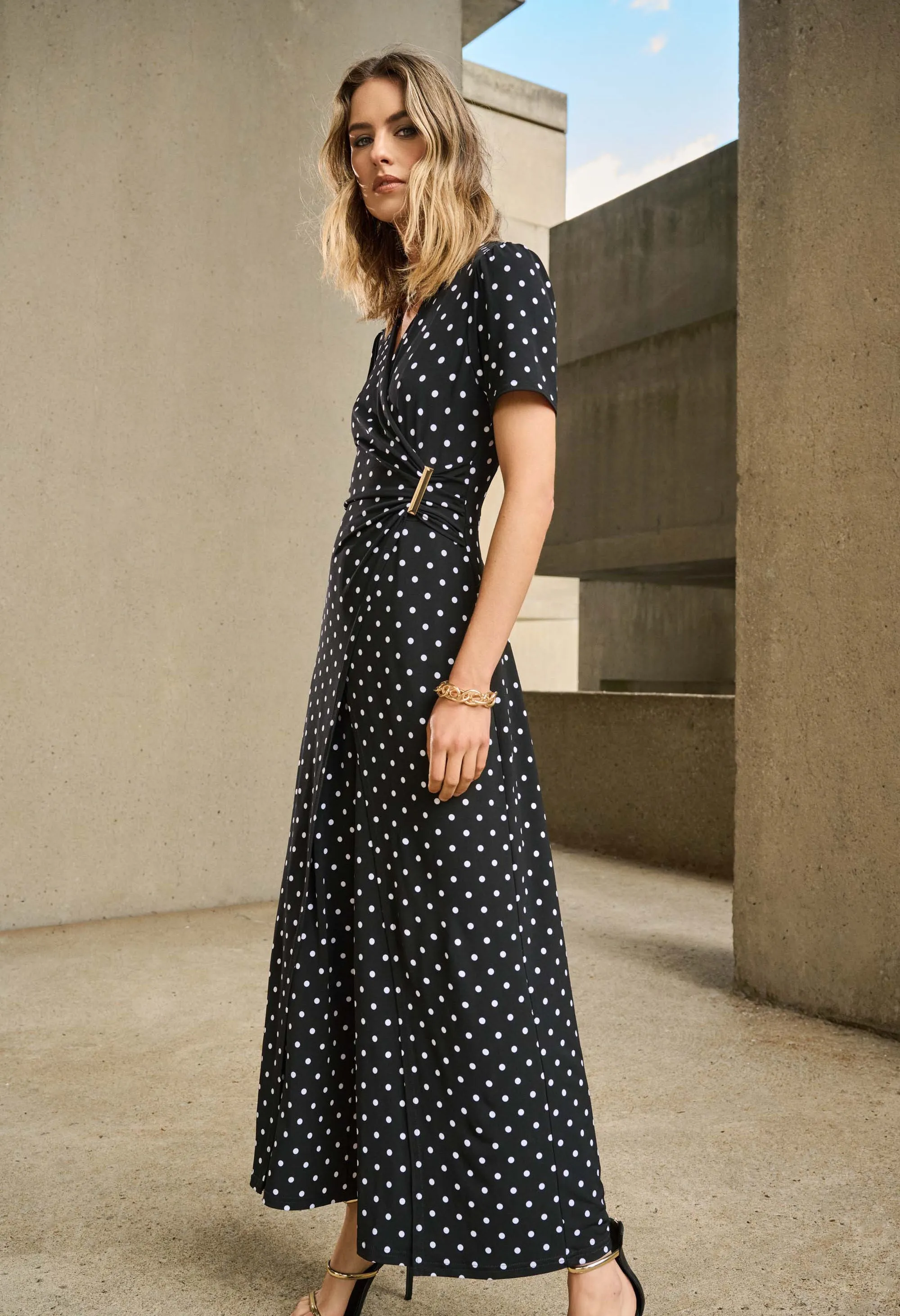 Polka Dot Wrap Jumpsuit