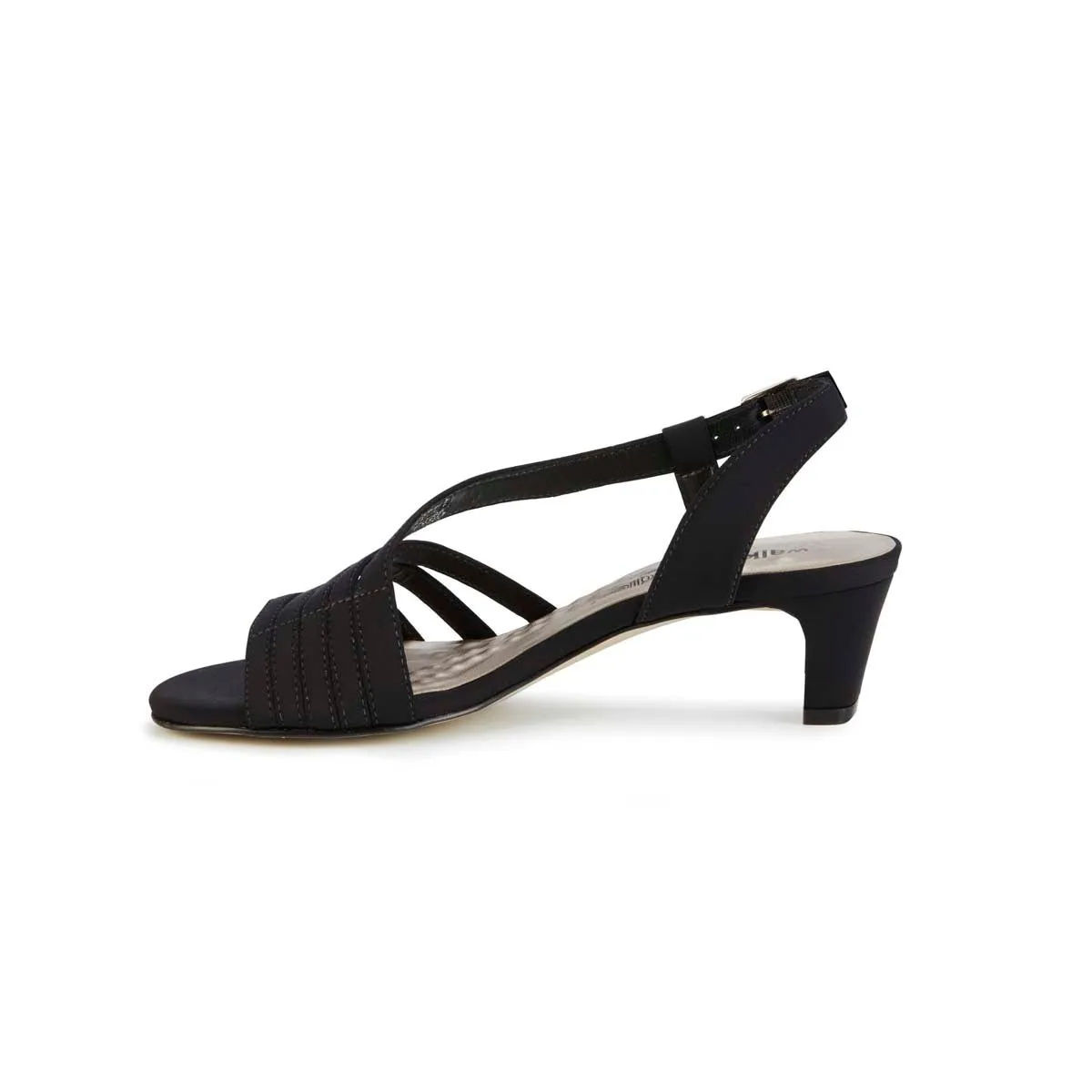 Ros Hommerson Lettie Women Adjustable Heel Strap Sandal In Black Micro