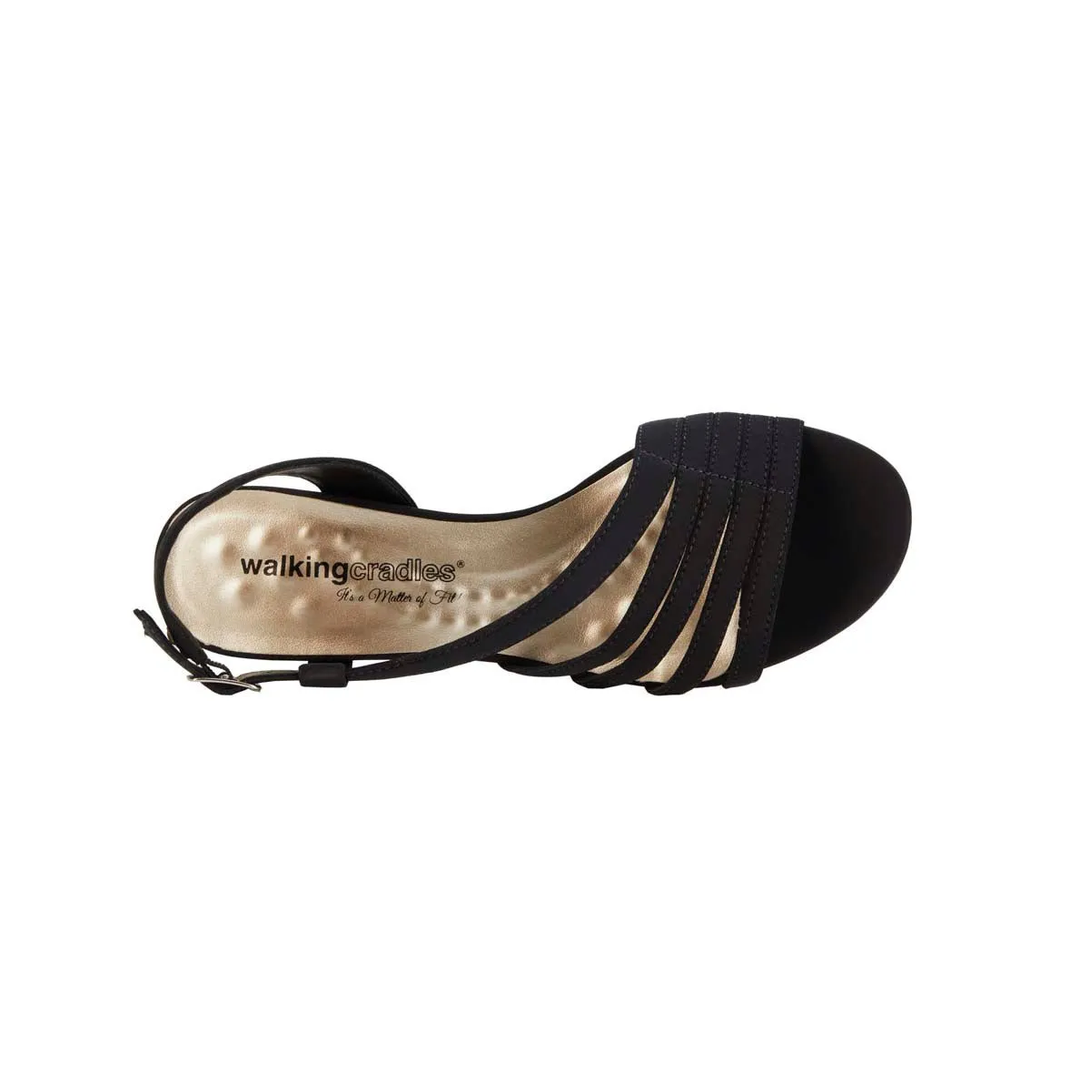 Ros Hommerson Lettie Women Adjustable Heel Strap Sandal In Black Micro