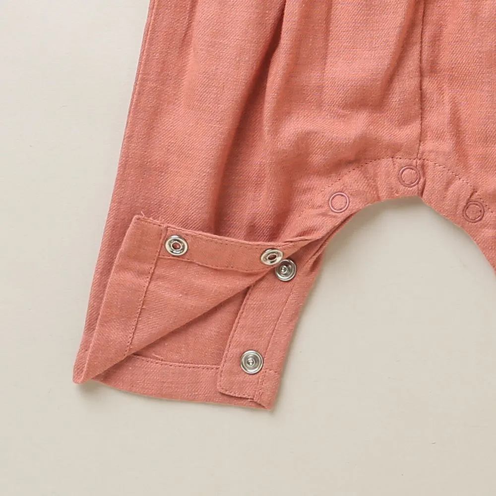 Rose Pink Dungaree with a White Body Suit