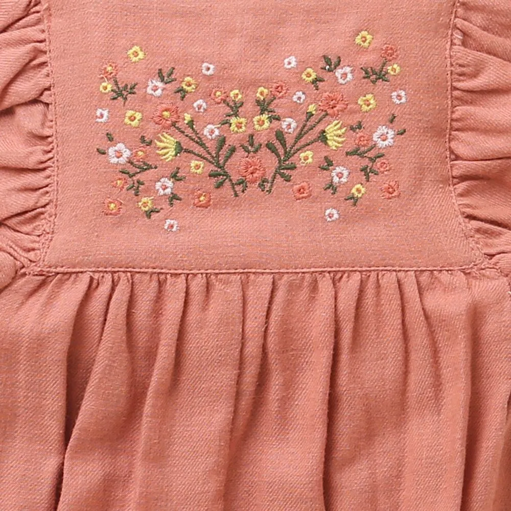 Rose Pink Dungaree with a White Body Suit
