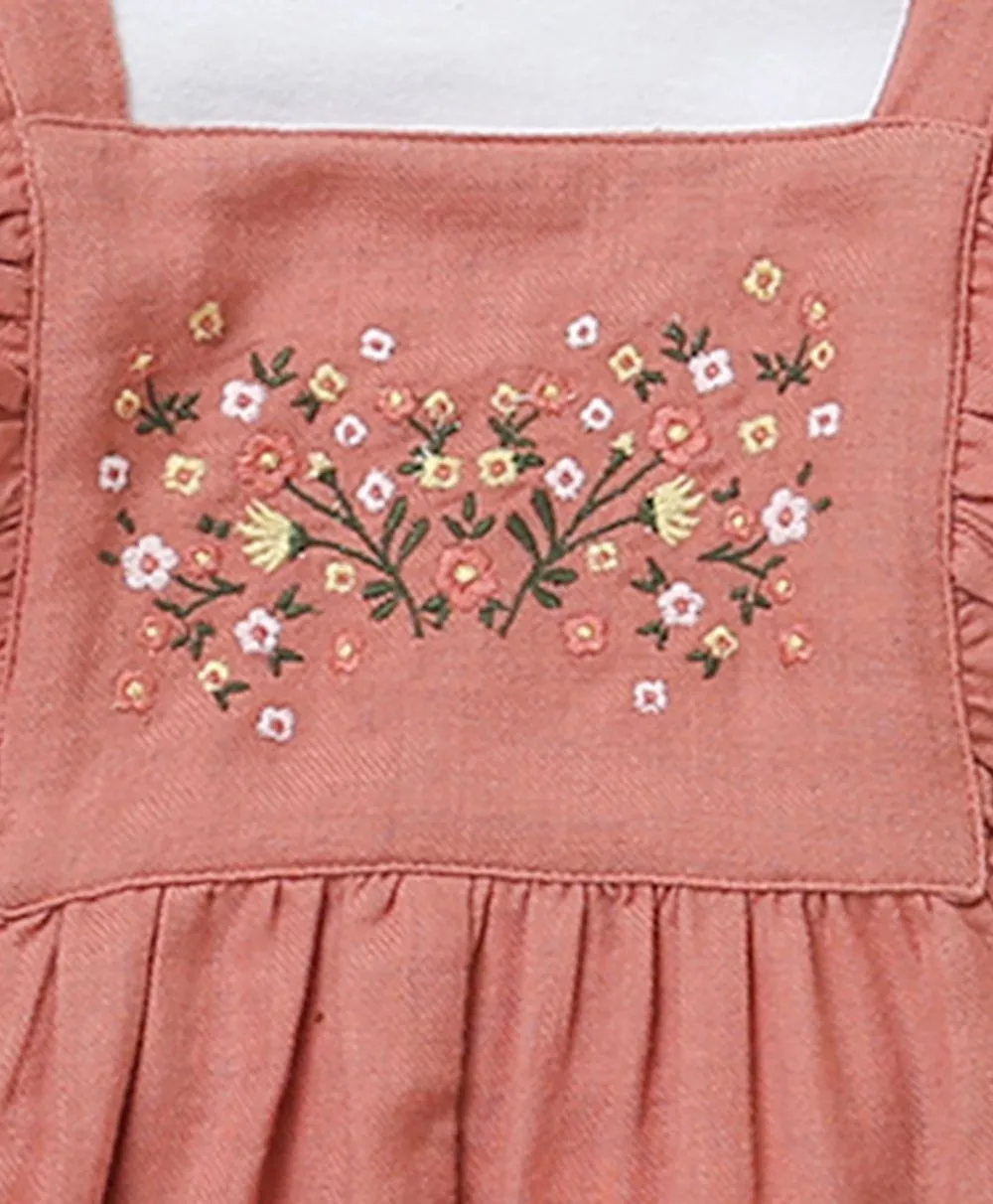 Rose Pink Dungaree with a White Body Suit