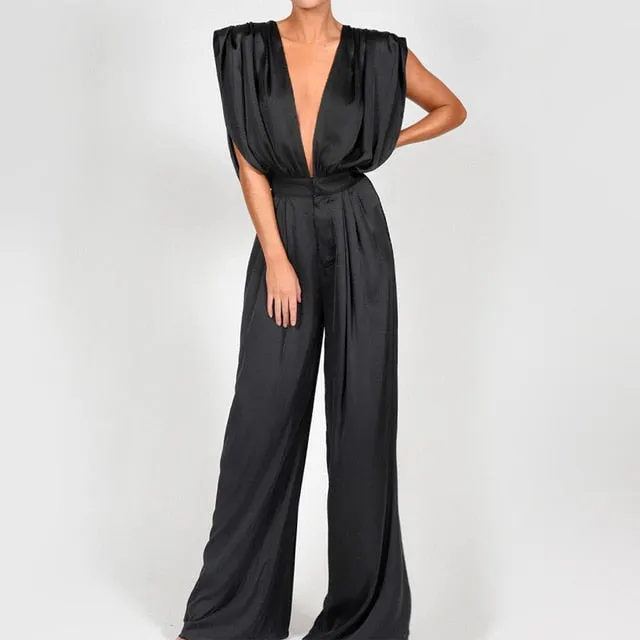 Rosemary V Neck Sleeveless Jumpsuit