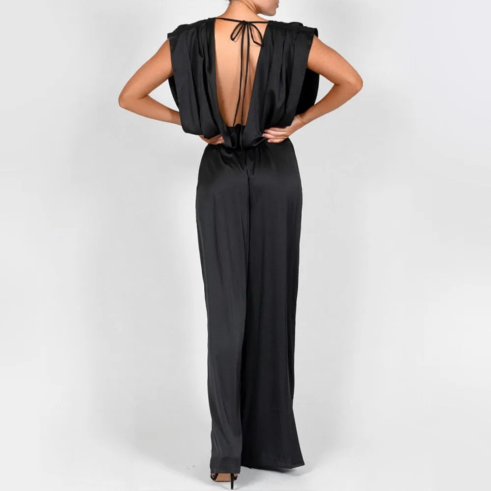 Rosemary V Neck Sleeveless Jumpsuit