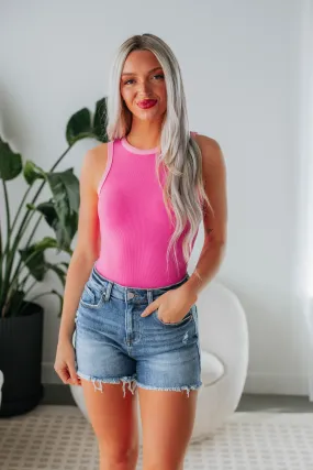 Roxxie Colorblock Bodysuit - Hot Pink