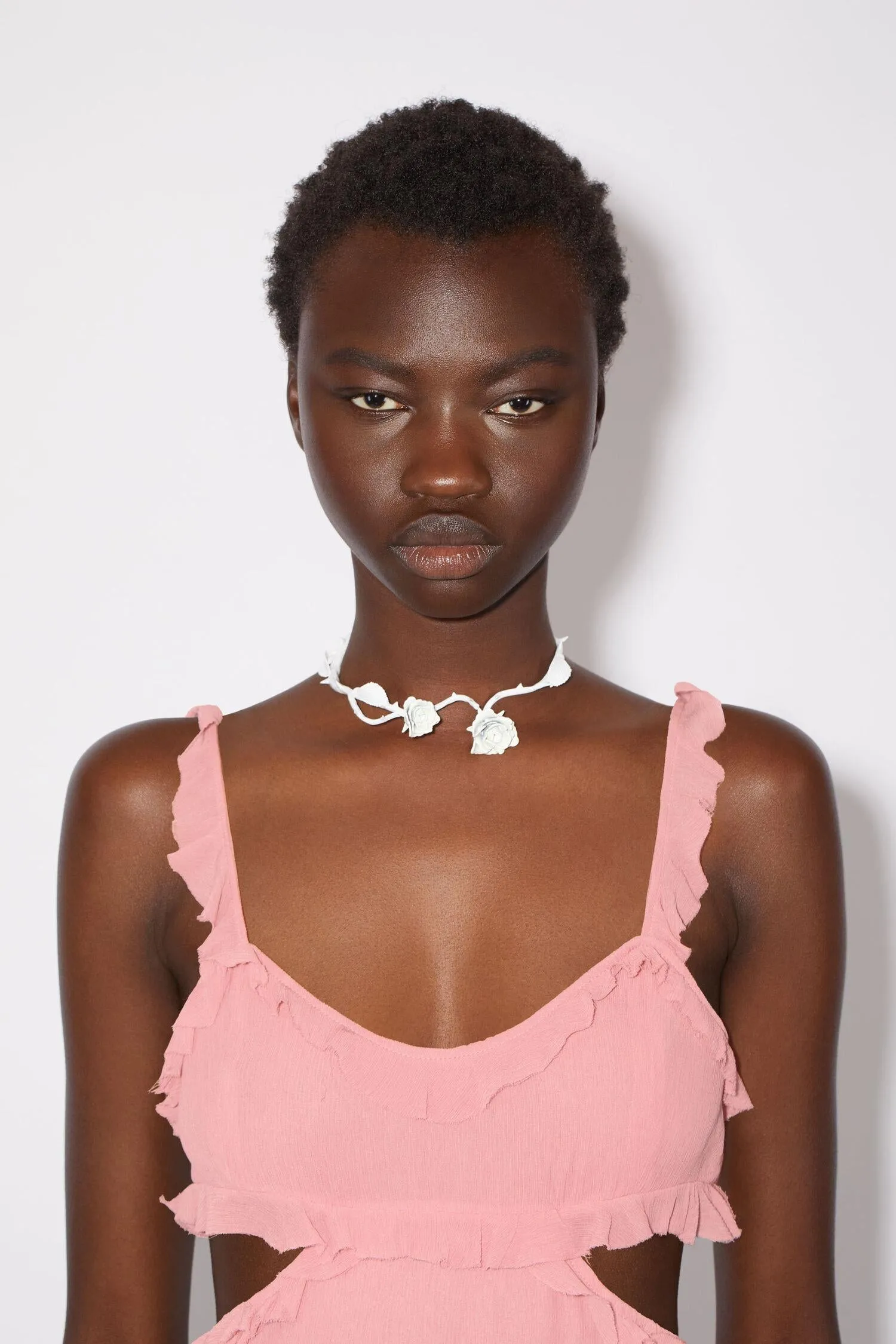 Ruffle slip dress