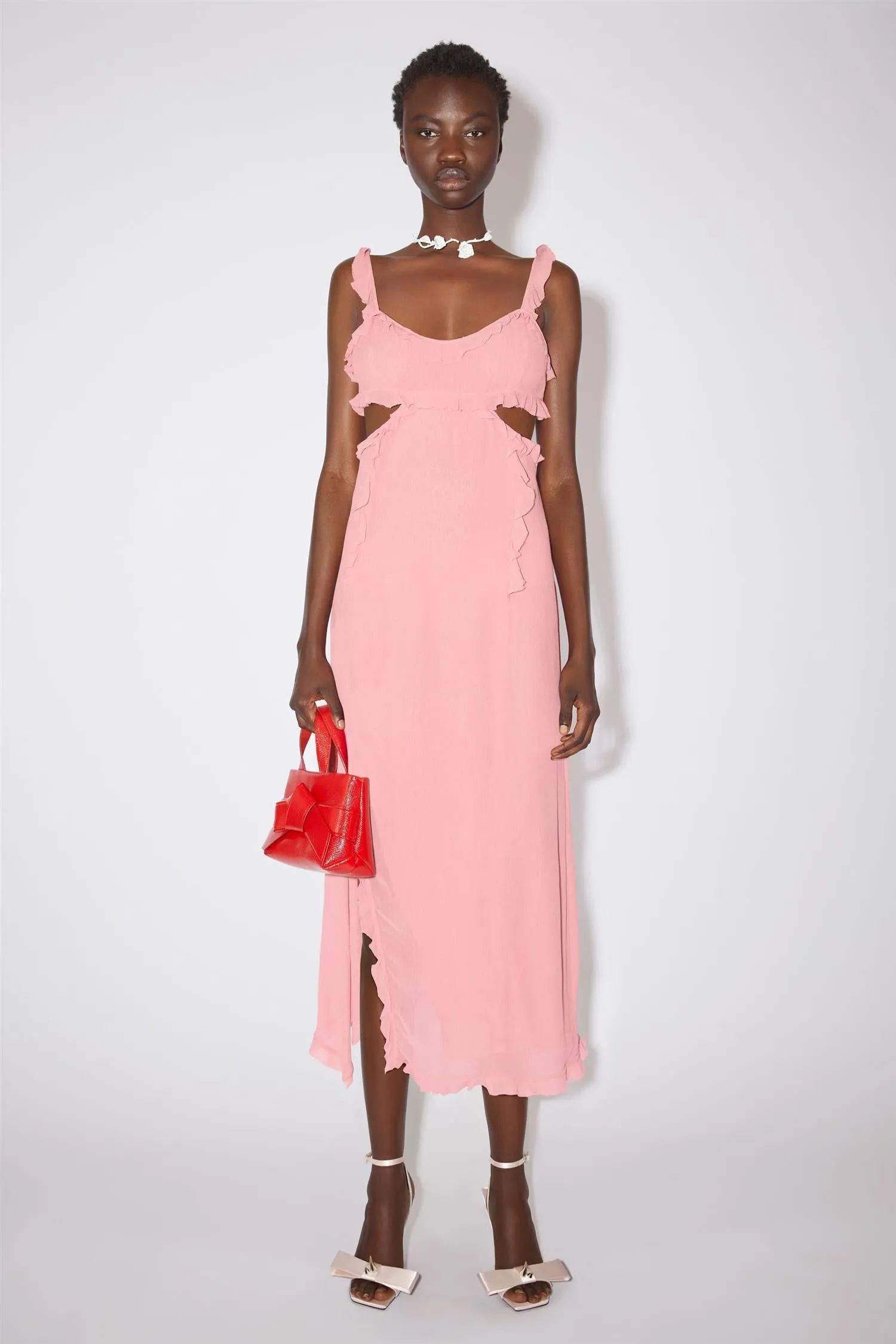 Ruffle slip dress