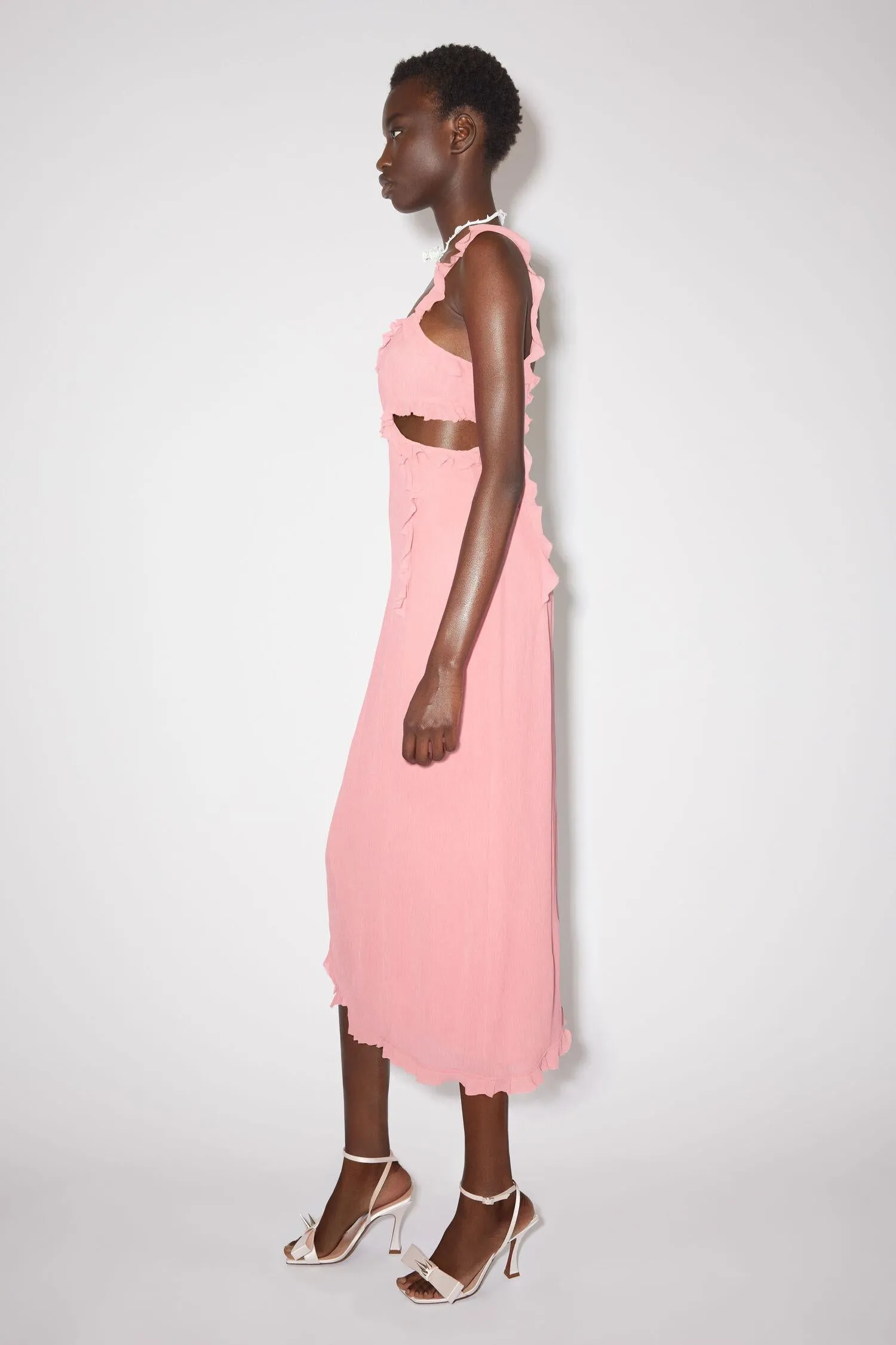Ruffle slip dress