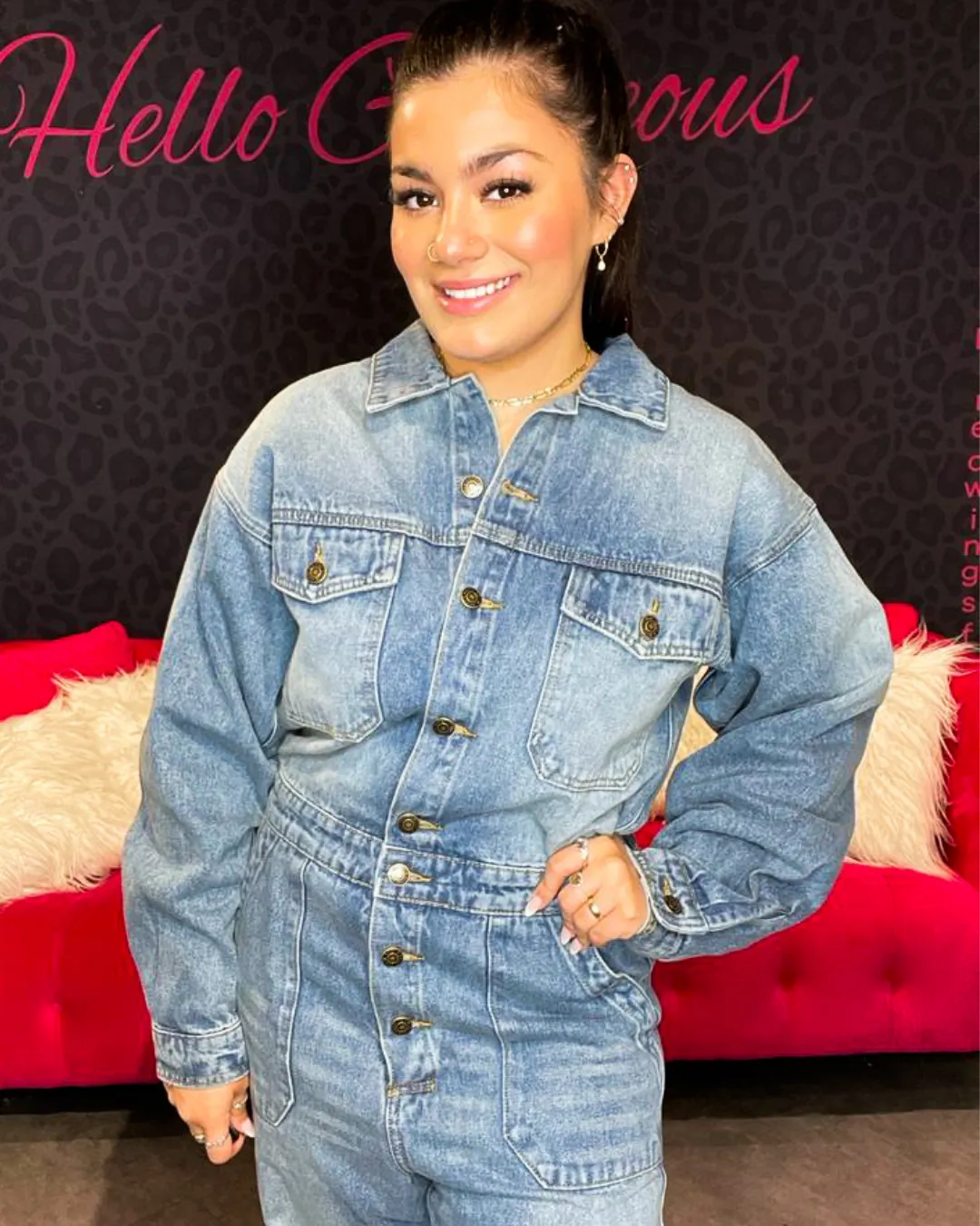Rumi Denim Jumpsuit