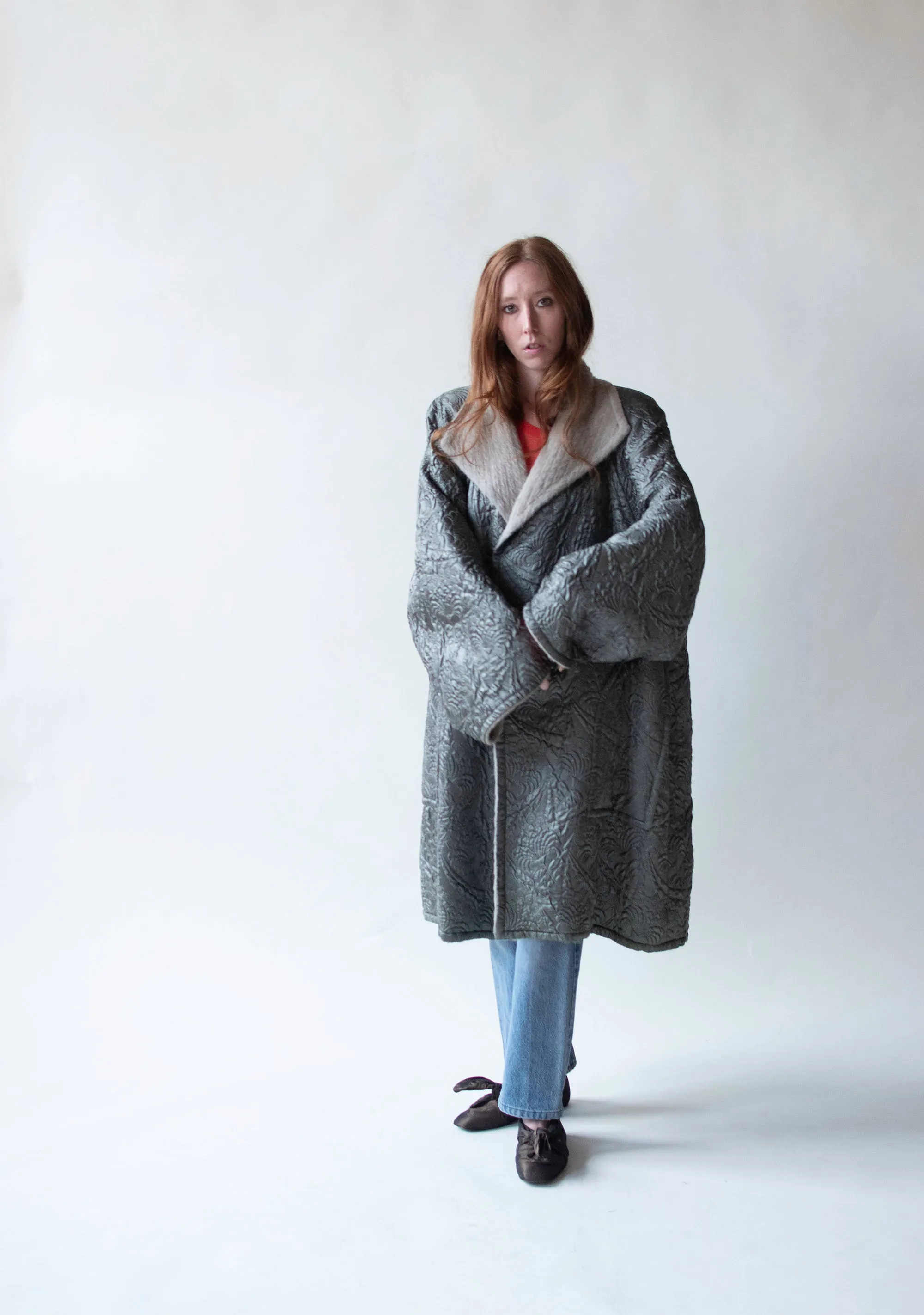 Sage Trapunto Coat