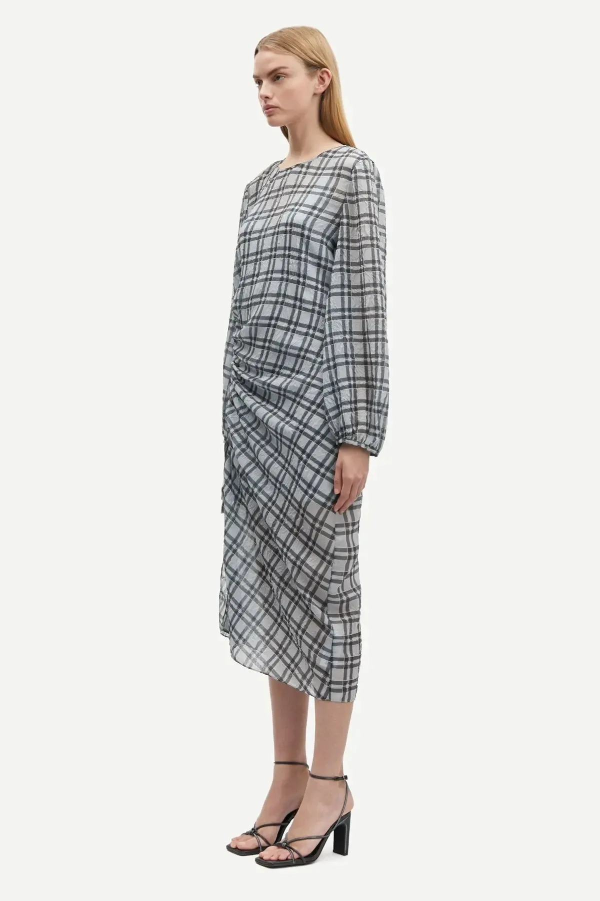 Samsoe Samsoe - Saelvira Dress - Blue Iron Check