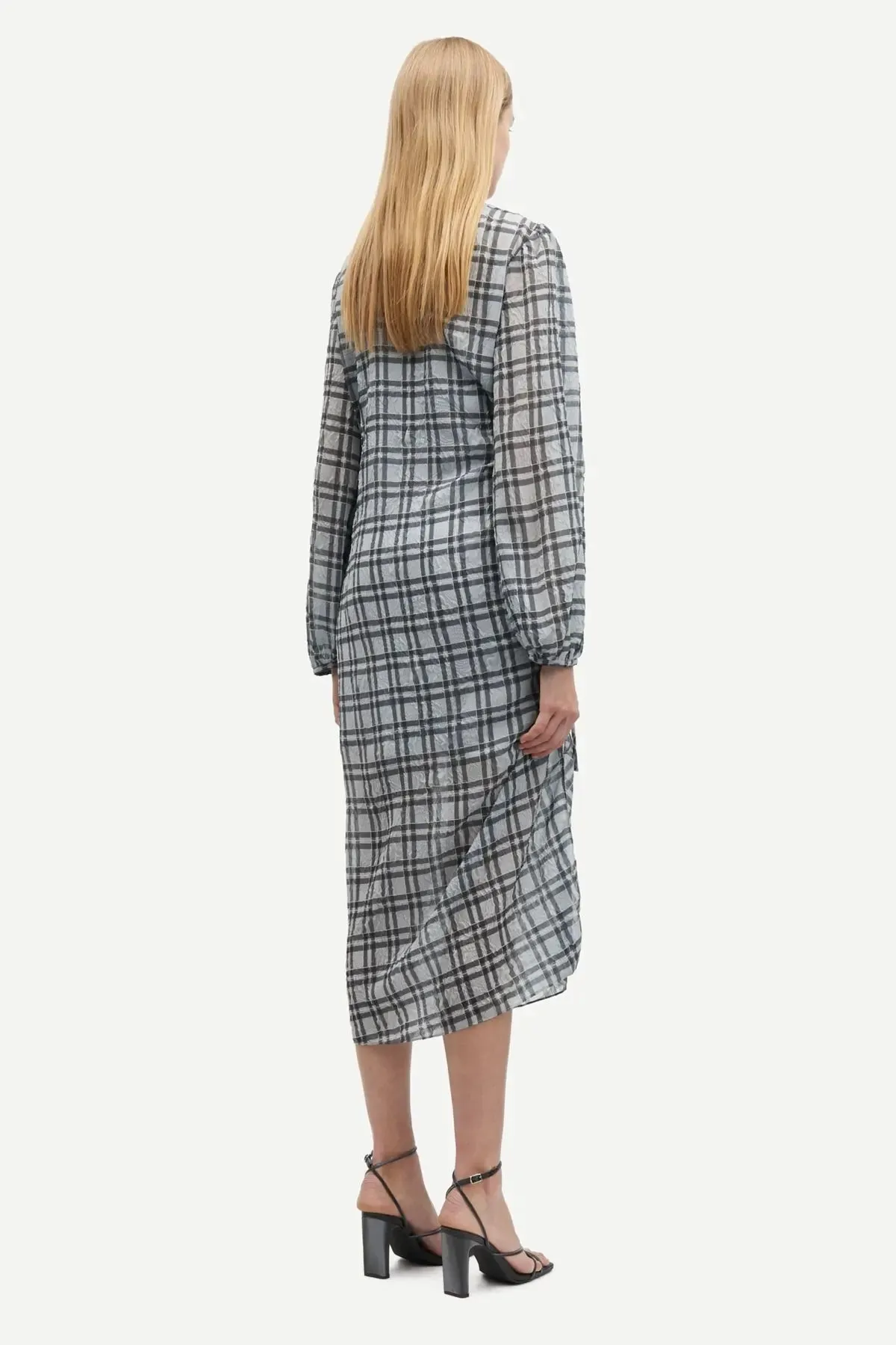 Samsoe Samsoe - Saelvira Dress - Blue Iron Check
