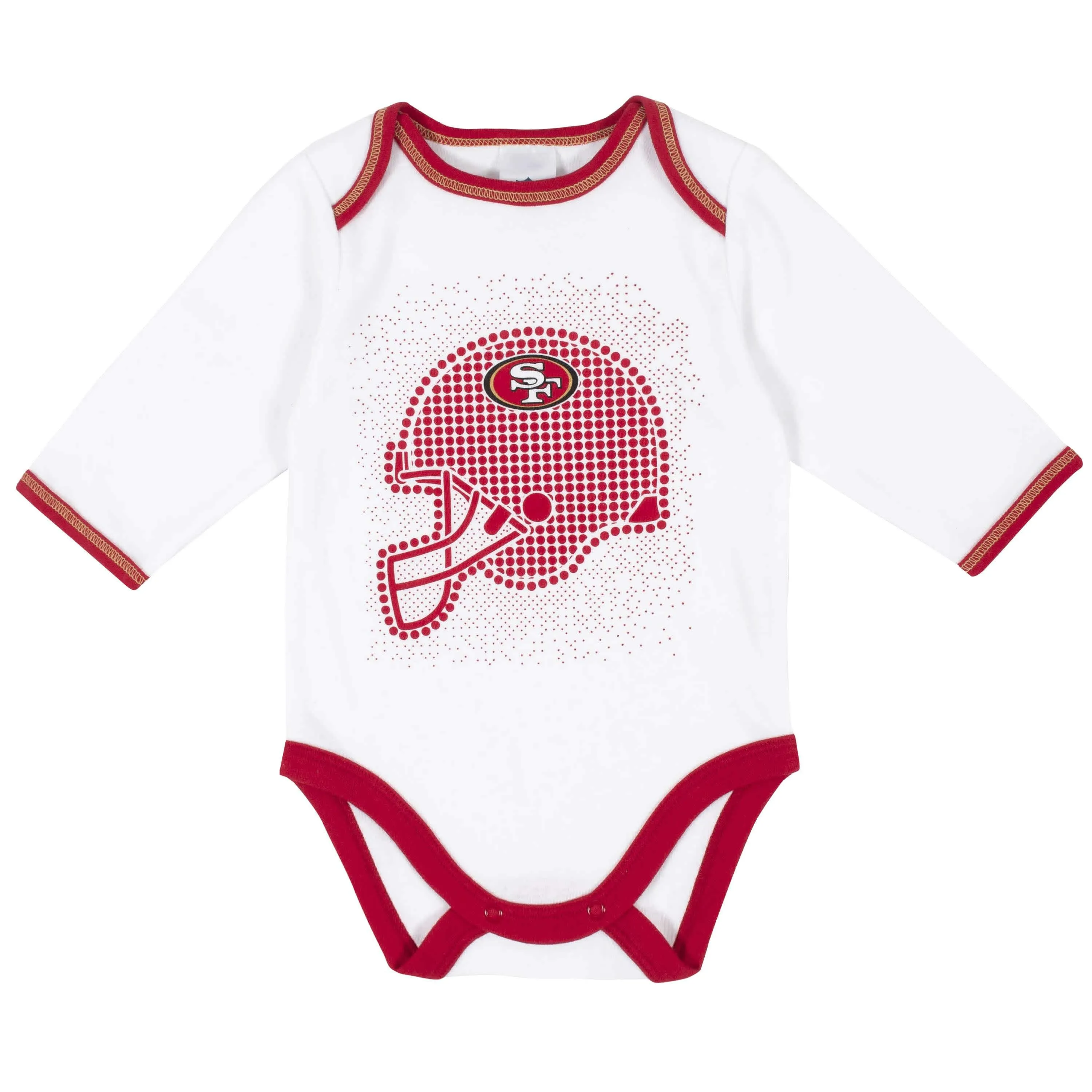 San Francisco 49ers 3-Piece Baby Boys Bodysuit, Pant, and Cap Set