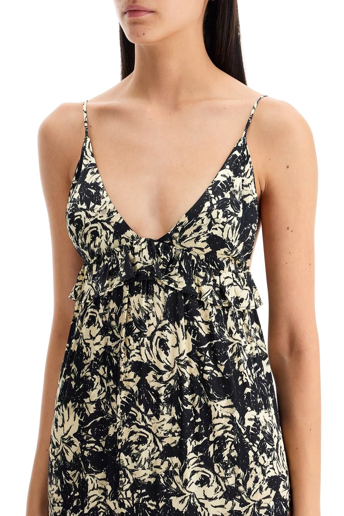 SATIN MIDI SLIP DRESS IN EIGHT