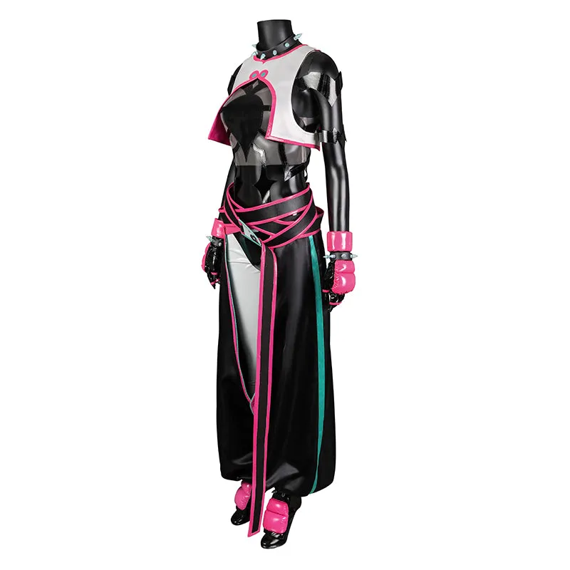 SF Juri Han Cosplay Costume Game Street Fighter Jumpsuit Outfits Halloween Party Suit