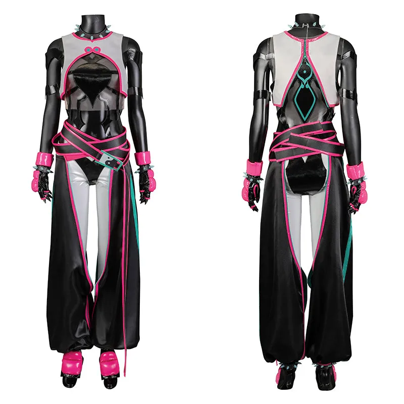 SF Juri Han Cosplay Costume Game Street Fighter Jumpsuit Outfits Halloween Party Suit