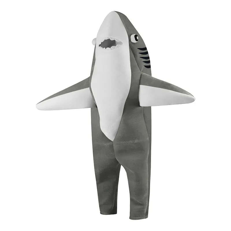 Shark Costume Adult Shark Onesie Shark Funny Fleece Jumpsuit Halloween Carnival Suit