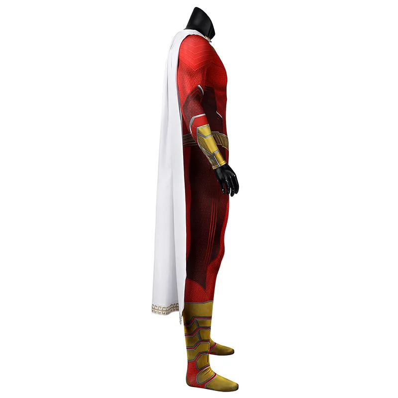 Shazam! Fury Of The Gods Billy Batson Cosplay Captain Thunder Costume Superman Jumpsuit