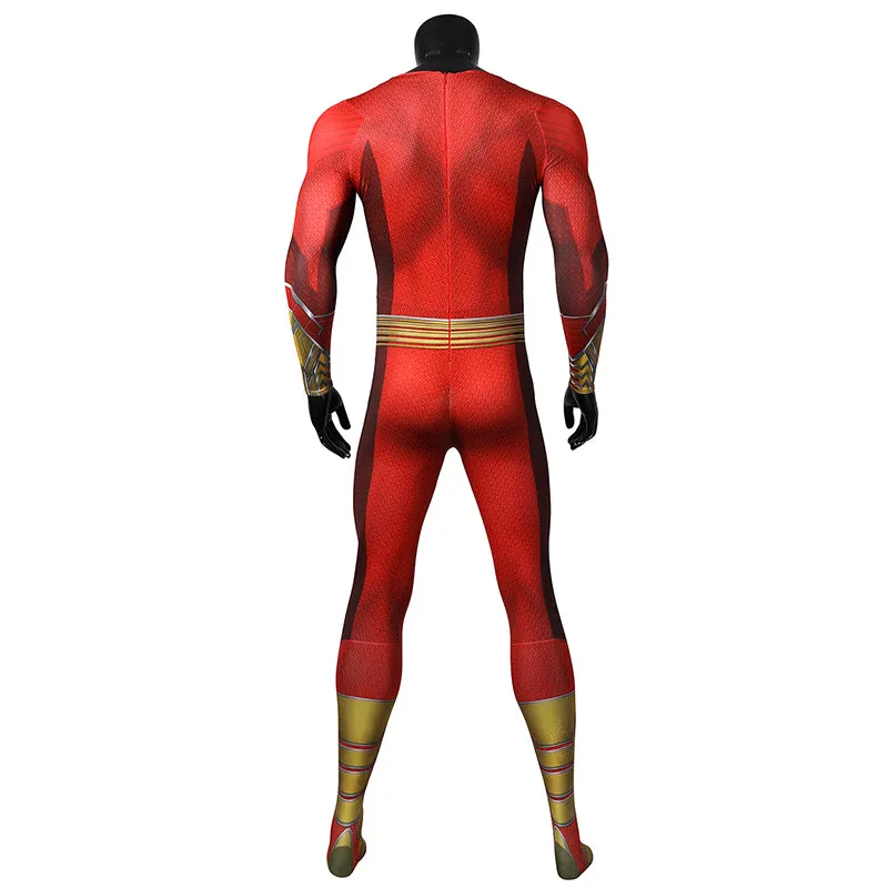 Shazam! Fury Of The Gods Billy Batson Cosplay Captain Thunder Costume Superman Jumpsuit