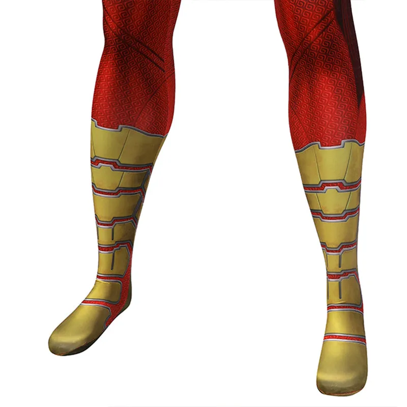 Shazam! Fury Of The Gods Billy Batson Cosplay Captain Thunder Costume Superman Jumpsuit