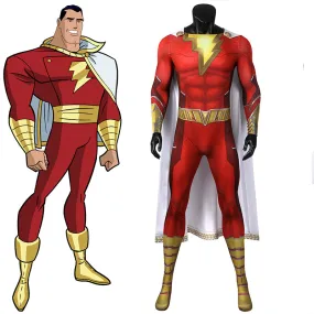 Shazam! Fury Of The Gods Billy Batson Cosplay Captain Thunder Costume Superman Jumpsuit
