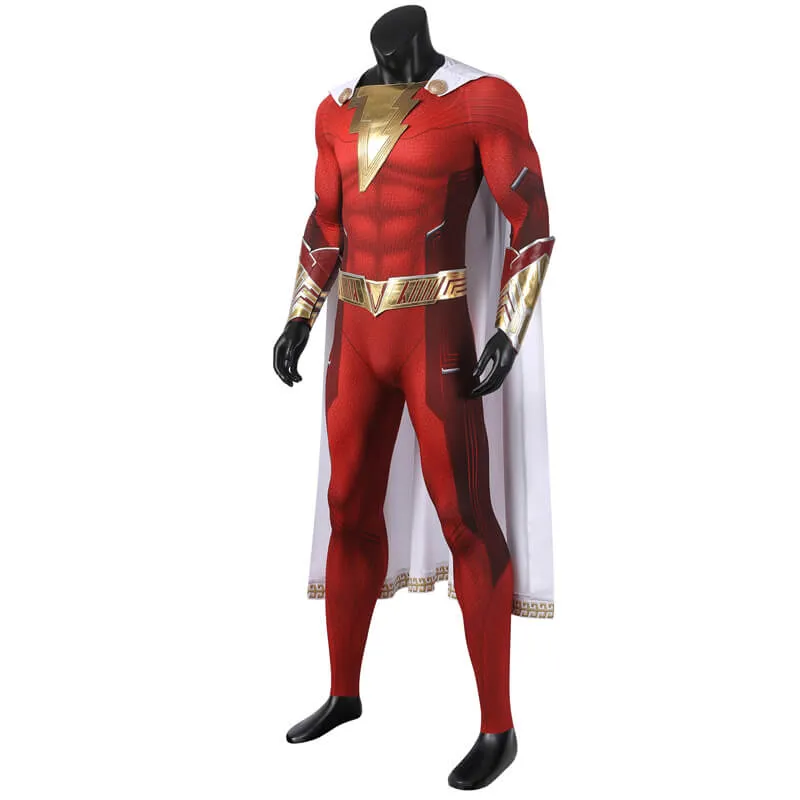Shazam! Fury of the Gods Cosplay Suit Billy Batson Costume Superhero Zentai Bodysuit