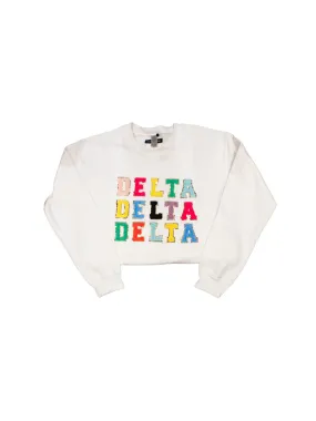 Sorority Varsity Sweatshirt: Delta Delta Delta