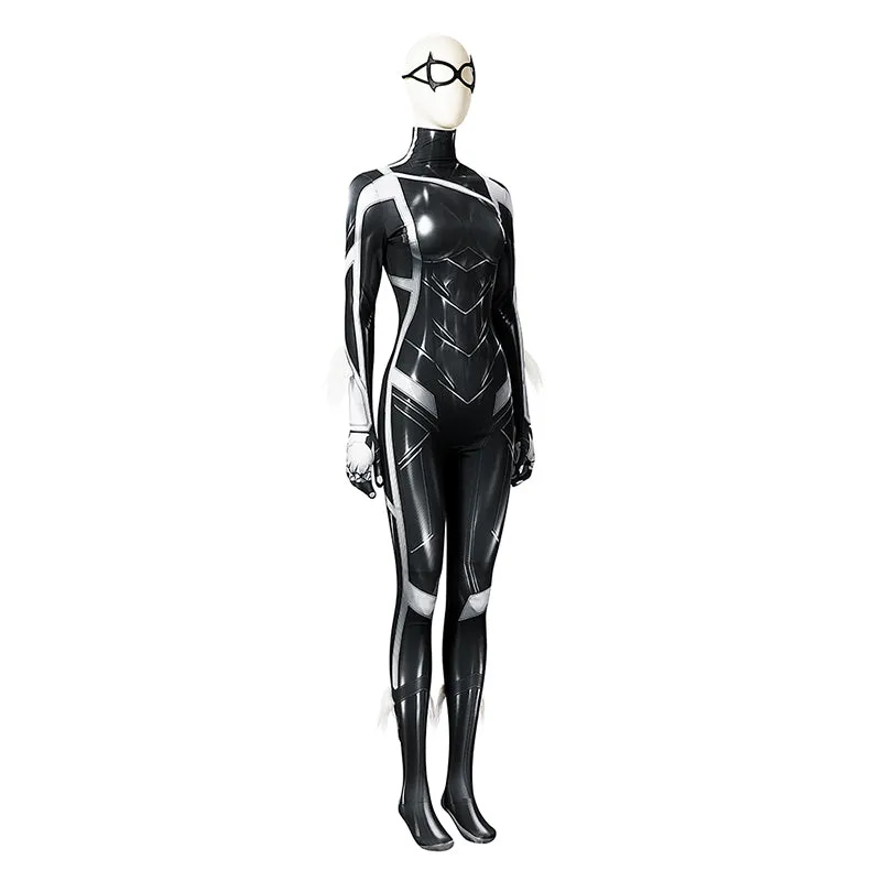 Spider-Man 2 Black Cat Cosplay Costume Felicia Hardy Black Cat Jumpsuit