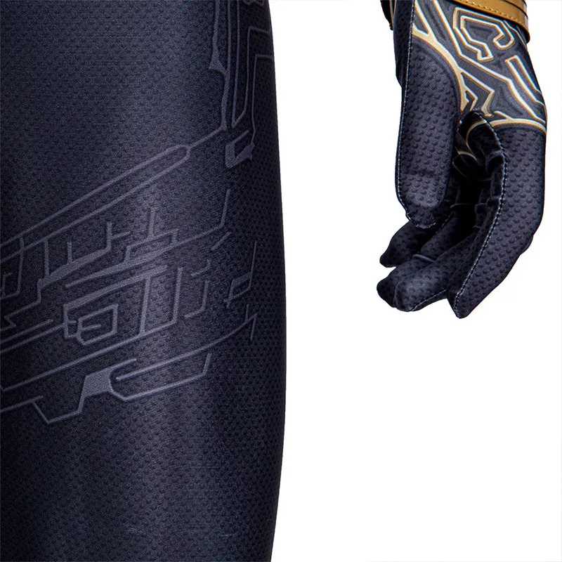 Spider-Man: No Way Home Black and Gold Suit Peter Parker Costume Spiderman Jumpsuit
