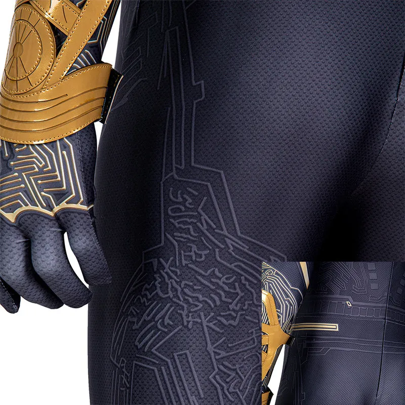 Spider-Man: No Way Home Black and Gold Suit Peter Parker Costume Spiderman Jumpsuit