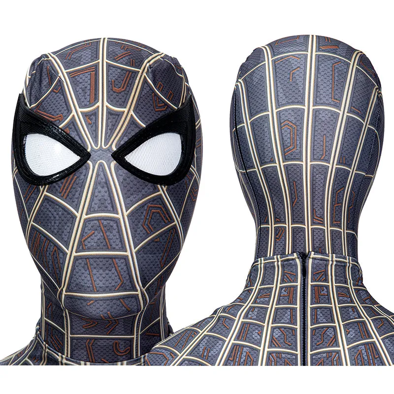 Spider-Man: No Way Home Black and Gold Suit Peter Parker Costume Spiderman Jumpsuit