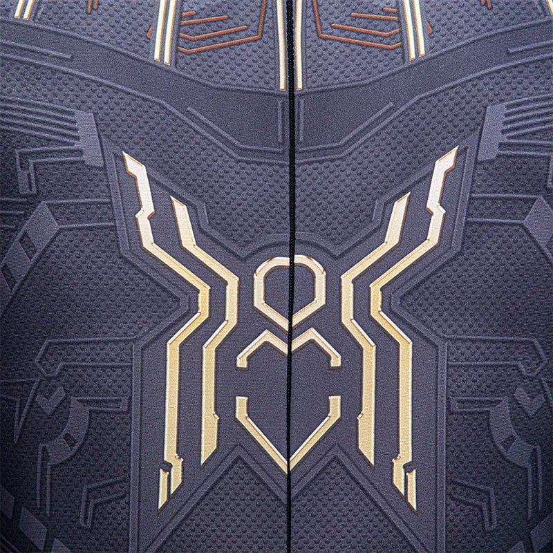 Spider-Man: No Way Home Black and Gold Suit Peter Parker Costume Spiderman Jumpsuit